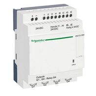 Zelio Logic, Compact smart relay, 12 I/O, 24 V DC, clock, no display