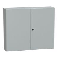 Spacial S3D, Wall mounted steel enclosure, double plain door, with mounting plate, 1000x1200x300mm, IP55, IK10