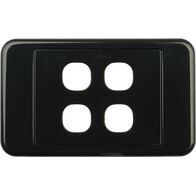 Digitek 4 Gang Wallplate (No Mech) - Black - 05DWP04BK