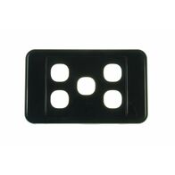 Digitek 5 Gang Wallplate (No Mech) - Black - 05DWP05BK