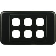 Digitek 6 Gang Wallplate (No Mech) - Black - 05DWP06BK