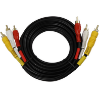 Digitek 3M 3x RCA Male to 3x RCA AV Lead - Coaxial Video - 06BAVL03CV3