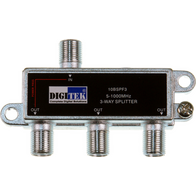 Digitek 3 Way 5-1000MHz F Type Splitter - 1 Leg Power Pass - 10BSPF3