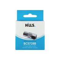 Hills Antenna BC5728B F-Type Male to PAL Female Adaptor 2-Pack in Box - BC5728B