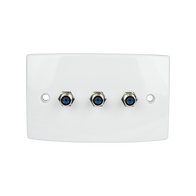 Hills Antenna BC81407 Foxtel 3 x F-Type High Return Loss Wall Plate - BC81407