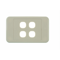 Digitek 4 Gang Wallplate (No Mech) - White - 05DWP04
