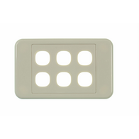 Digitek 6 Gang Wallplate (No Mech) - White - 05DWP06