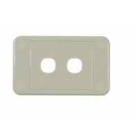 Digitek 2 Gang Wallplate (No Mech) - White - 05DWP02