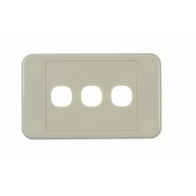 Digitek 3 Gang Wallplate (No Mech) - White - 05DWP03