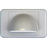 Digitek Media Style Wallplate (Bullnose) - White - 05DWPM