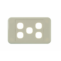 Digitek 5 Gang Wallplate (No Mech) - White - 05DWP05