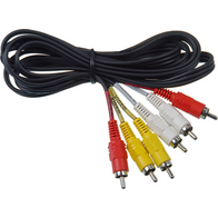 Digitek 1.8M 3x RCA Male to 3x RCA AV Lead - 06BAVL03