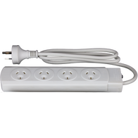 Hills Antenna 4 Way Power Board with Overload Protection - White - 09HPB-4 WE