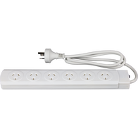 Hills Antenna 6 Way Power Board with Overload Protection - White - 09HPB-6 WE