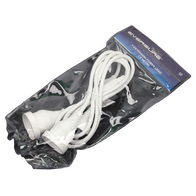 Hills Antenna 1.8M Dual Socket Y Power Extension Lead - White - 09HPL3-Y L