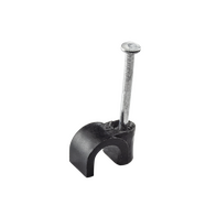 Digitek 6mm Timber Cable Clip Black - 100 Pack - 15C6T