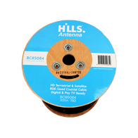 Hills Antenna BC85084 RG6 FTA/SAT Quad Shield 305m Reel - BC85084