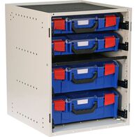 Cabinet c/w 2 Large + 2 Small PC Lid Cases - Blue - 33SCS2L2SA-BL