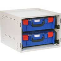 Cabinet c/w with 2 Large PC Lid Cases - Blue - 33SCS2LA-BL
