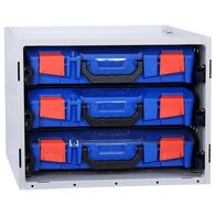 Cabinet c/w 3 Small PC Lid Cases - Blue - 33SCS3SA-BL