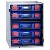 Cabinet c/w 5 Small PC Lid Cases - Blue - 33SCS5SA-BL