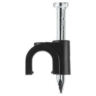 Hills Antenna BC86810 6mm Plastic Cable Clips in Black. Bag of 100-Pack. - BC86810