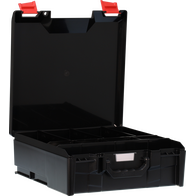 StorageTek Case Large ABS Lid c/w dividers-Black - 33STL-BK