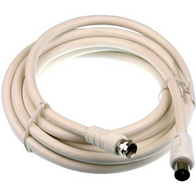 Digitek 3M F Type Male to Pal Male Quad Fly Lead - White - 06A33MQW