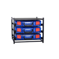3 Small Drawer Frame Assembled c/w 3 Small PC Lid Cases- Blue - 33SFS3SA-BL