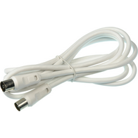 Digitek 1.8M Pal Male to Pal Male TV Fly Lead - White - 06A18MW