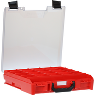 StorageTek Case Small Clear PC Lid-Red with Black Clasps - 33STSC-RD
