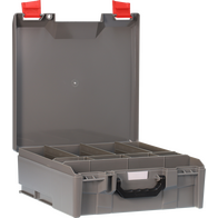 StorageTek Case Large ABS Lid c/w dividers-Grey - 33STL-GY
