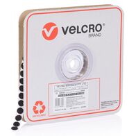 VELCRO VELCOINS, 16mm LOOP BLACK [1200] DOTS ON ROLL