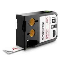 VINYL TAPE, ALL PURPOSE RED ON WHITE, 19mm x 7m