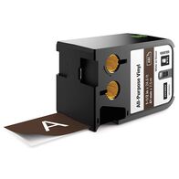 VINYL TAPE, ALL PURPOSE WHITE ON BROWN, 41mm x 7m