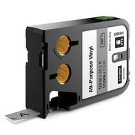 VINYL TAPE, ALL PURPOSE BLACK ON GREY, 12mm x 7m