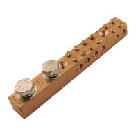 NEUTRAL BAR 6 WAY 250A 2 X M8 STUDS, 25mm2 TUNNELS