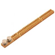 EARTH & NEUTRAL BAR 165A 2 x M10 STUDS & 30 TUNNELS