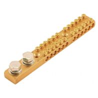 EARTH/NEUTRAL BAR 165A 2 x M8 STUD, 12 x 16mm2 HOLE