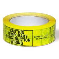 CONSTRUCTION WARNING TAPE ADHESIVE, YELLOW, 37mm x 75m