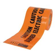 TAPE MAINS MARKER-NON DETECT WARNING-ELEC CABLE ORANGE 100m