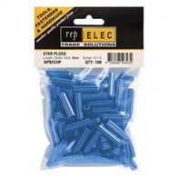 STAR PLUG BLUE 25mm (8mm DRILL), [100]