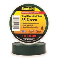 TAPE, PRO VINYL ELEC 35 SCOTCH, 19mm x 20m GREEN