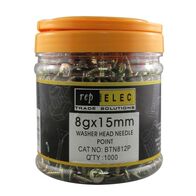 SCREW WASHER HD N/P 8G x 15mm [1000]