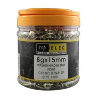 SCREW WASHER HD N/P 8G x 15mm [1000]