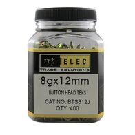 SCREW BUTTON HD TEKS 8G x 12mm [400]