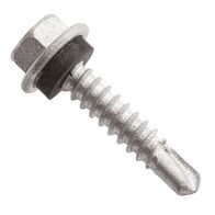 SCREW, METAL TEK 12G x 20mm HEX HEAD WITH SEAL CL4 [500]