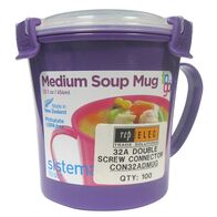 SCREW CONNECTOR, 32A CLEAR DOUBLE C/W SOUP MUG [100] (6)