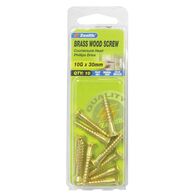 SCREW WOOD BRASS PHL CSUNK HD 10G x 30mm PACK [10]