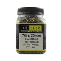 SCREW PAN HD N/P 7G x 20mm [500]